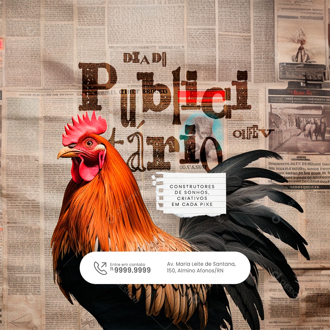 Dia Do Publicitário 1 de Fevereiro Construtores de Sonhos Criativos Social Media PSD Editável