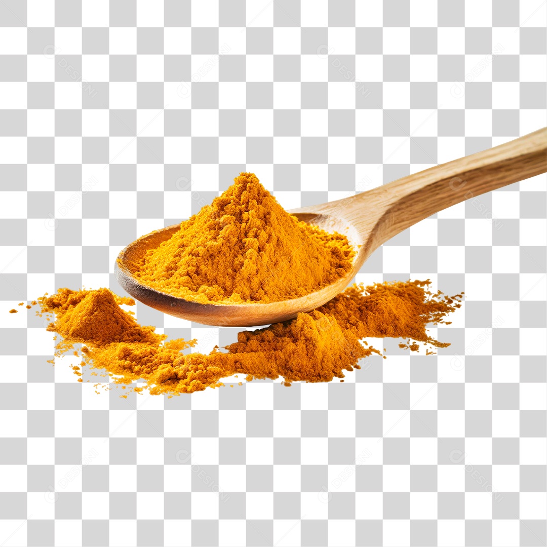Curry em Colher de Pau PNG Transparente
