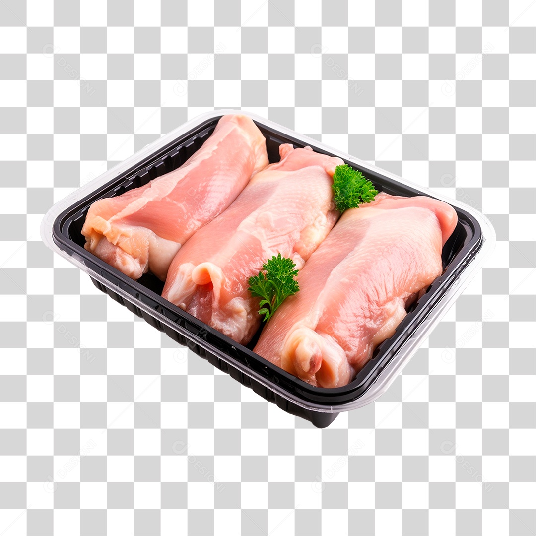 Bandeja com Coxas de Frango PNG Transparente
