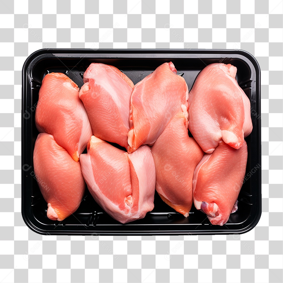 Bandeja com Coxas de Frango PNG Transparente