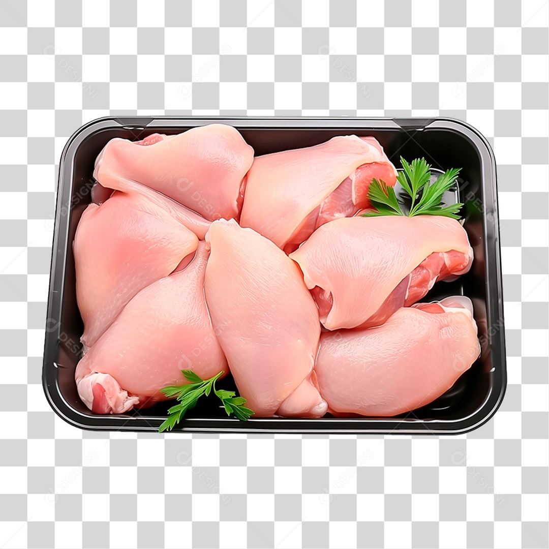 Bandeja com Coxas de Frango PNG Transparente