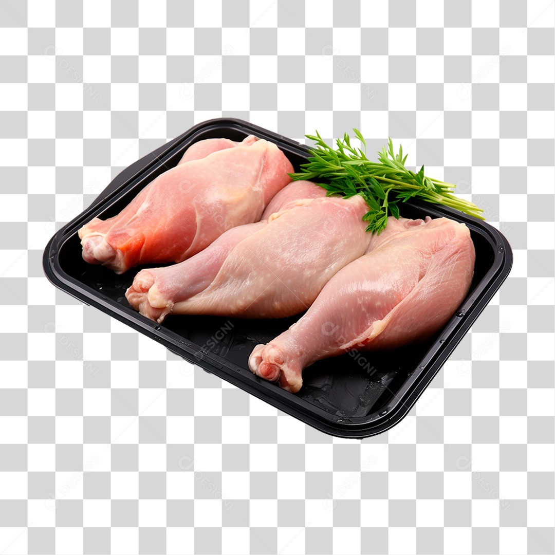 Bandeja com Coxas de Frango PNG Transparente