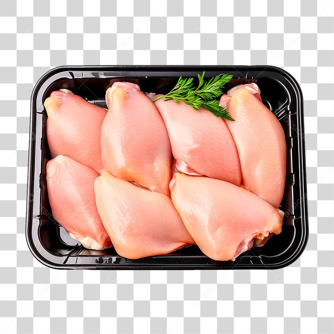 Bandeja com Coxas de Frango PNG Transparente