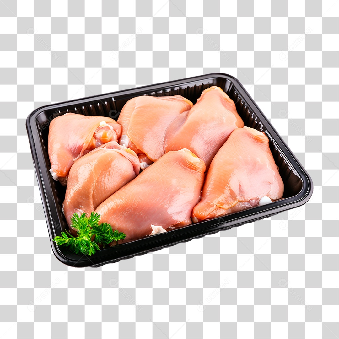 Bandeja com Coxas de Frango PNG Transparente
