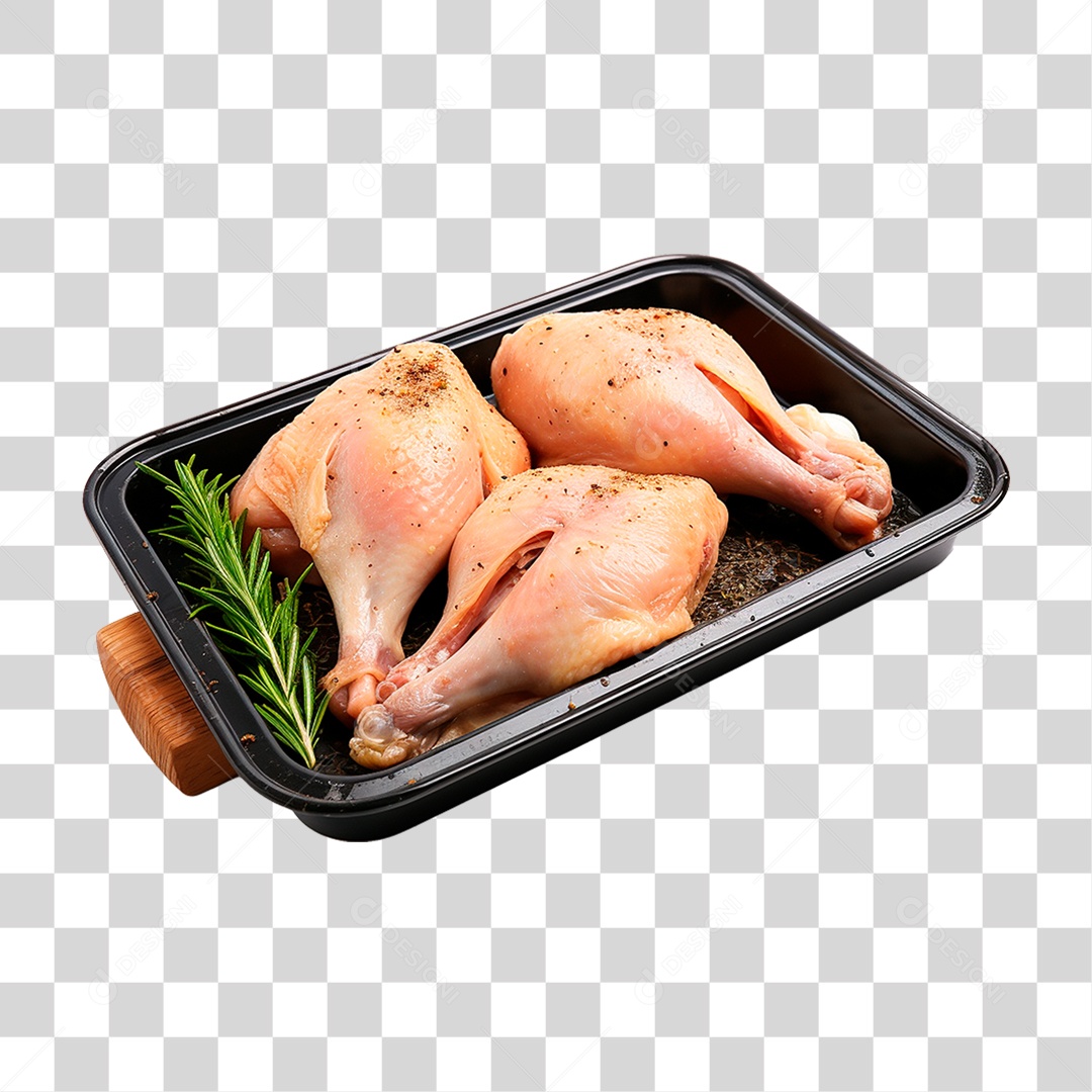 Bandeja com Coxas de Frango PNG Transparente