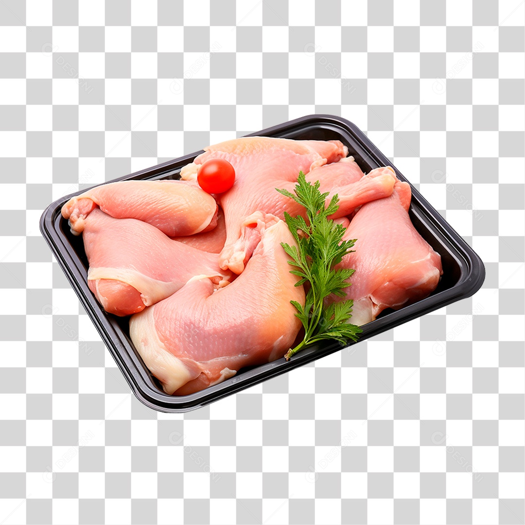 Bandeja com Coxas de Frango PNG Transparente