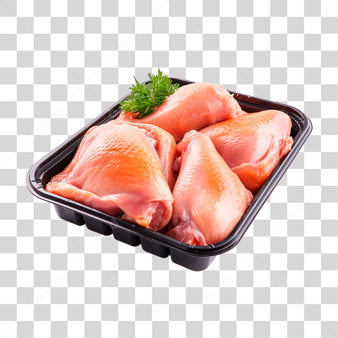Bandeja com Coxas de Frango PNG Transparente