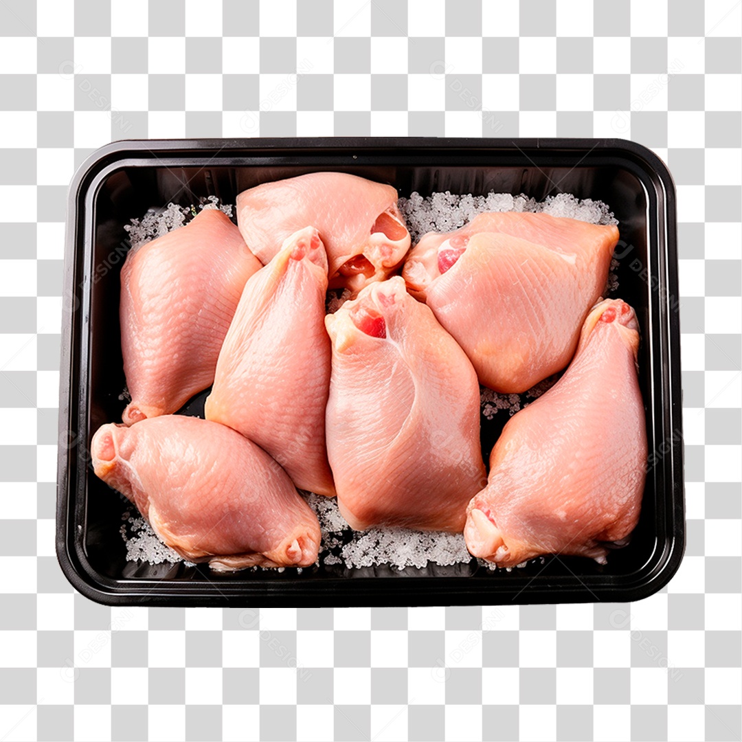 Bandeja com Coxas de Frango PNG Transparente