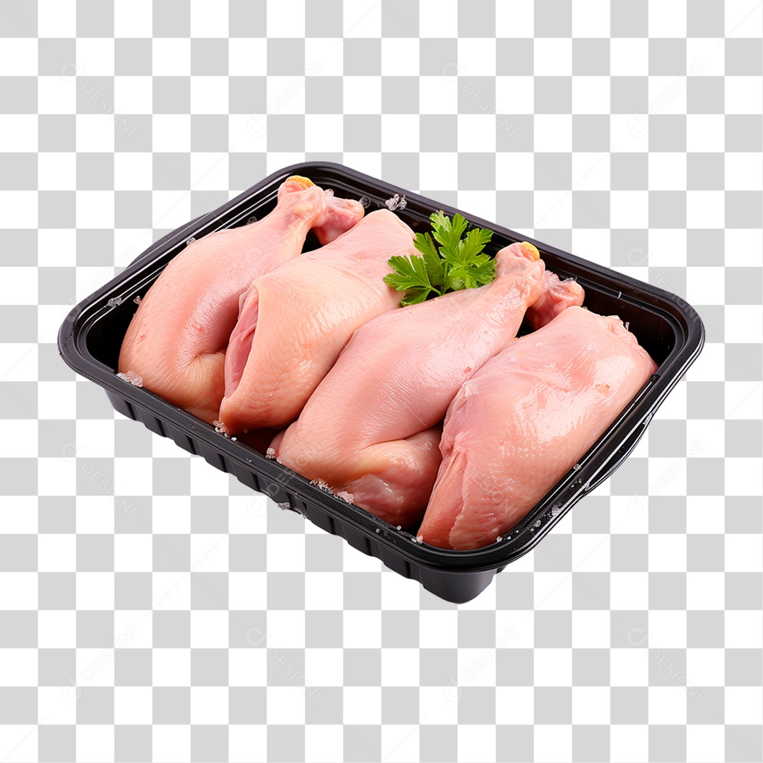 Bandeja com Coxas de Frango PNG Transparente
