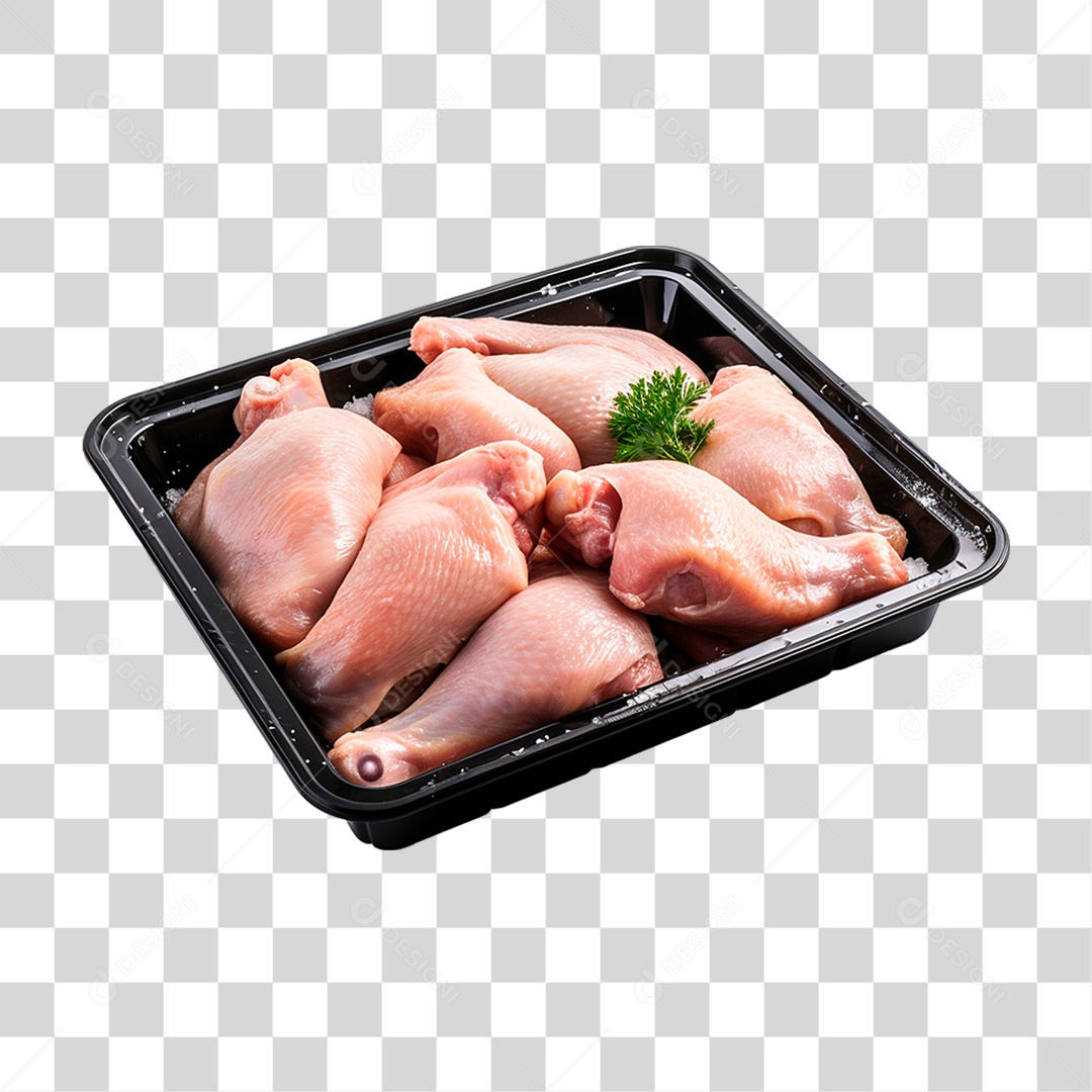 Bandeja com Coxas de Frango PNG Transparente