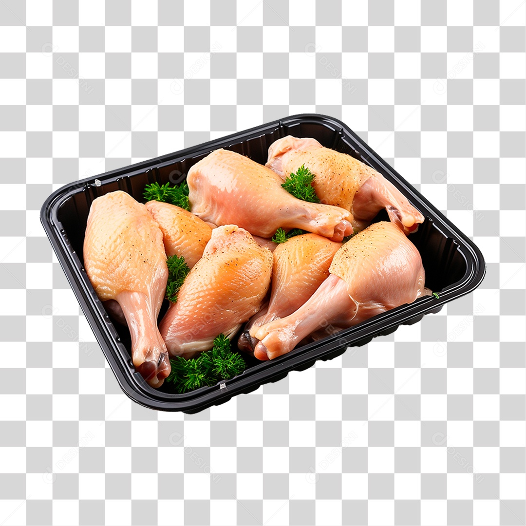 Bandeja com Coxas de Frango PNG Transparente