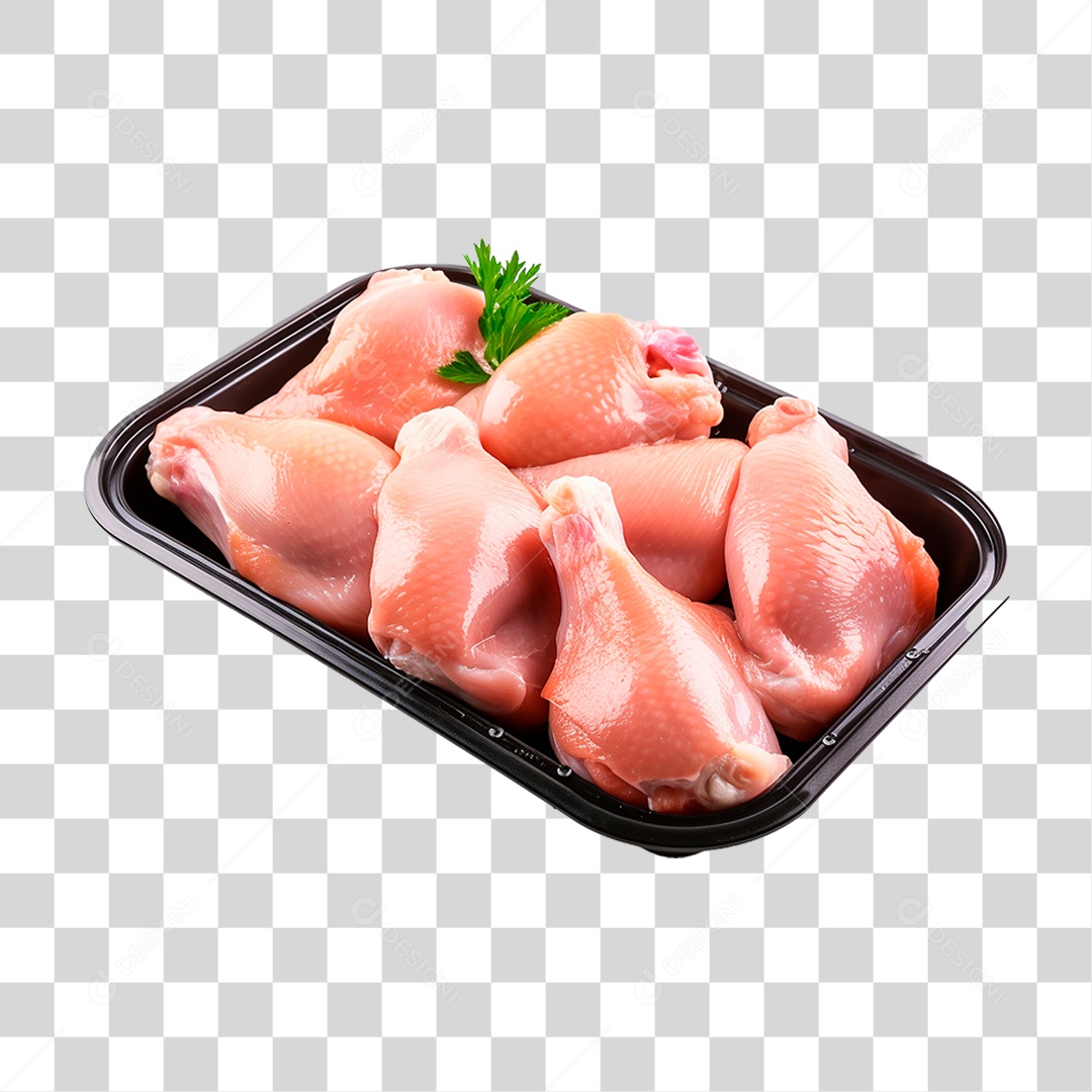 Bandeja com Coxas de Frango PNG Transparente