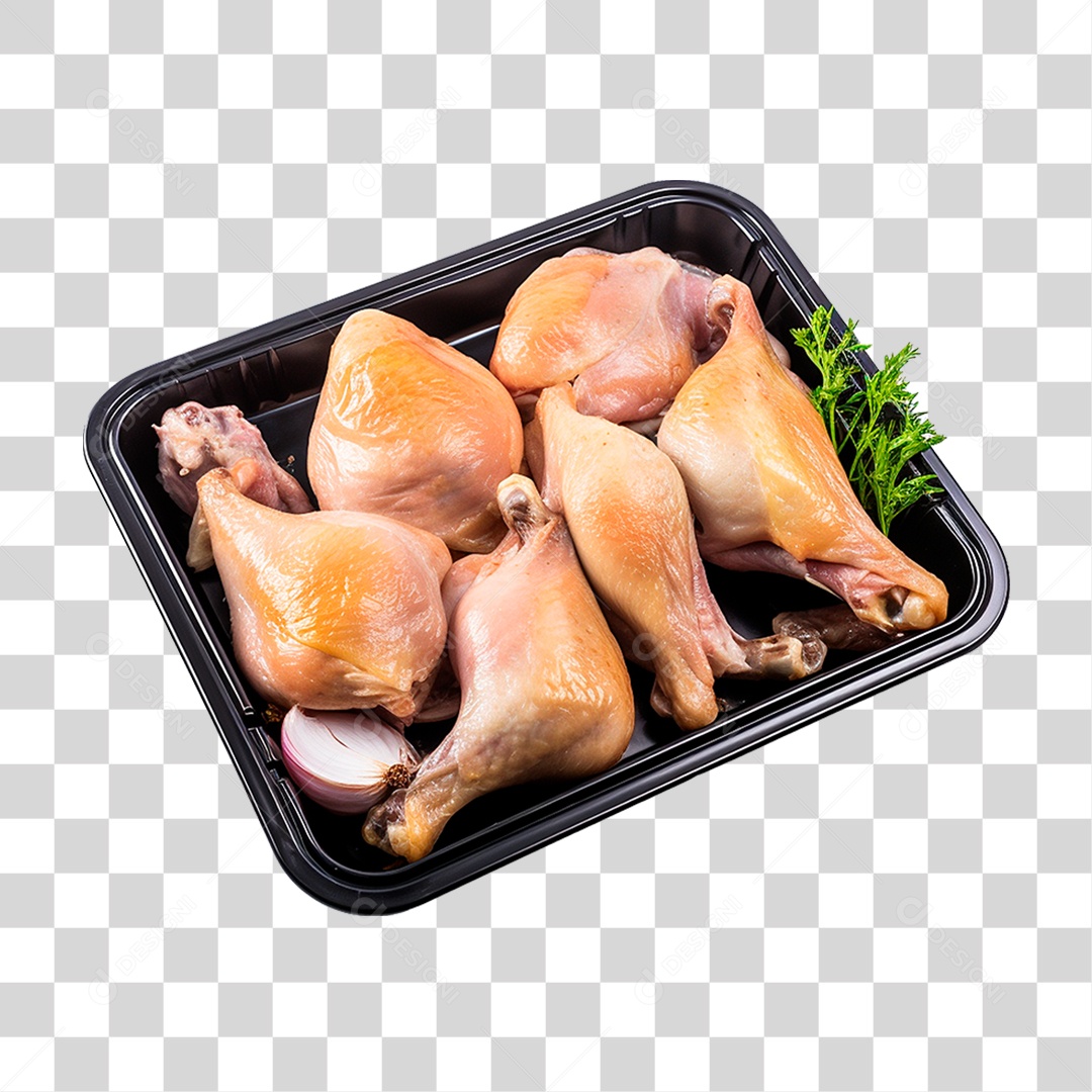Bandeja com Coxas de Frango PNG Transparente