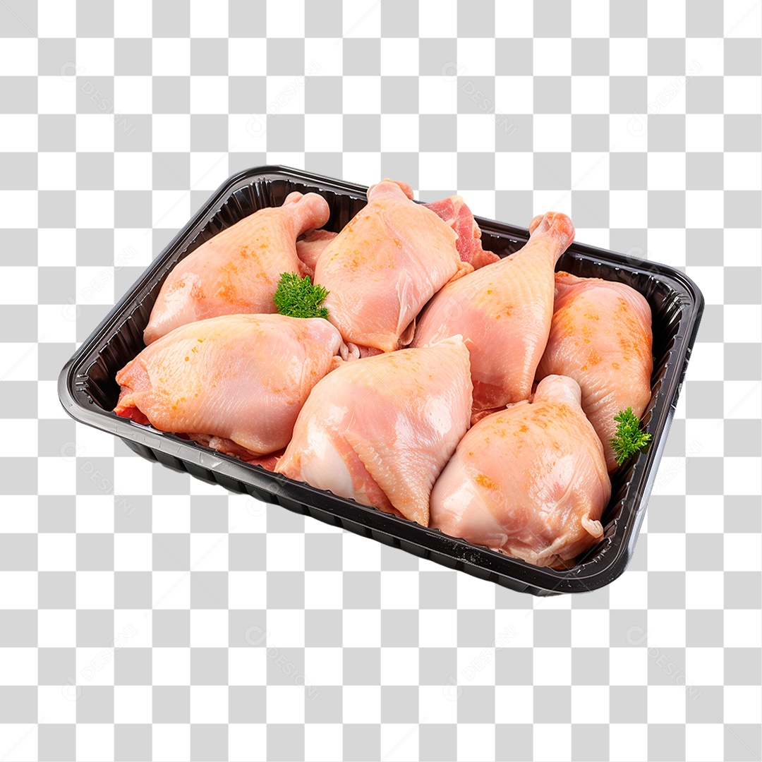Bandeja com Coxas de Frango PNG Transparente