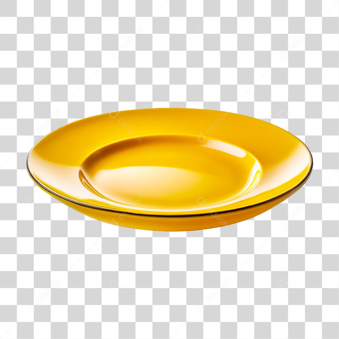 Prato Amarelo PNG Transparente