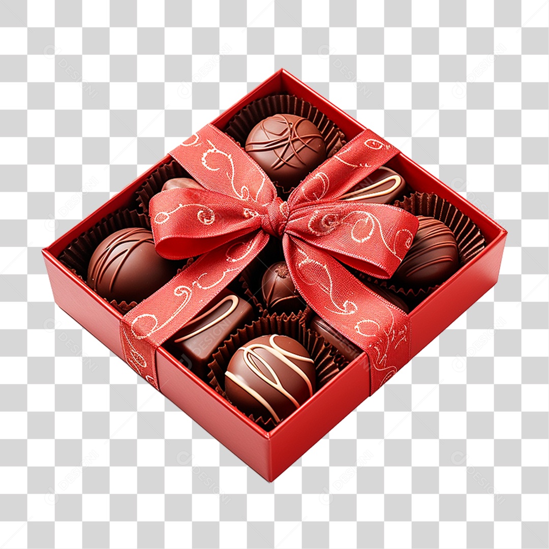 Caixa de Chocolate PNG Transparente