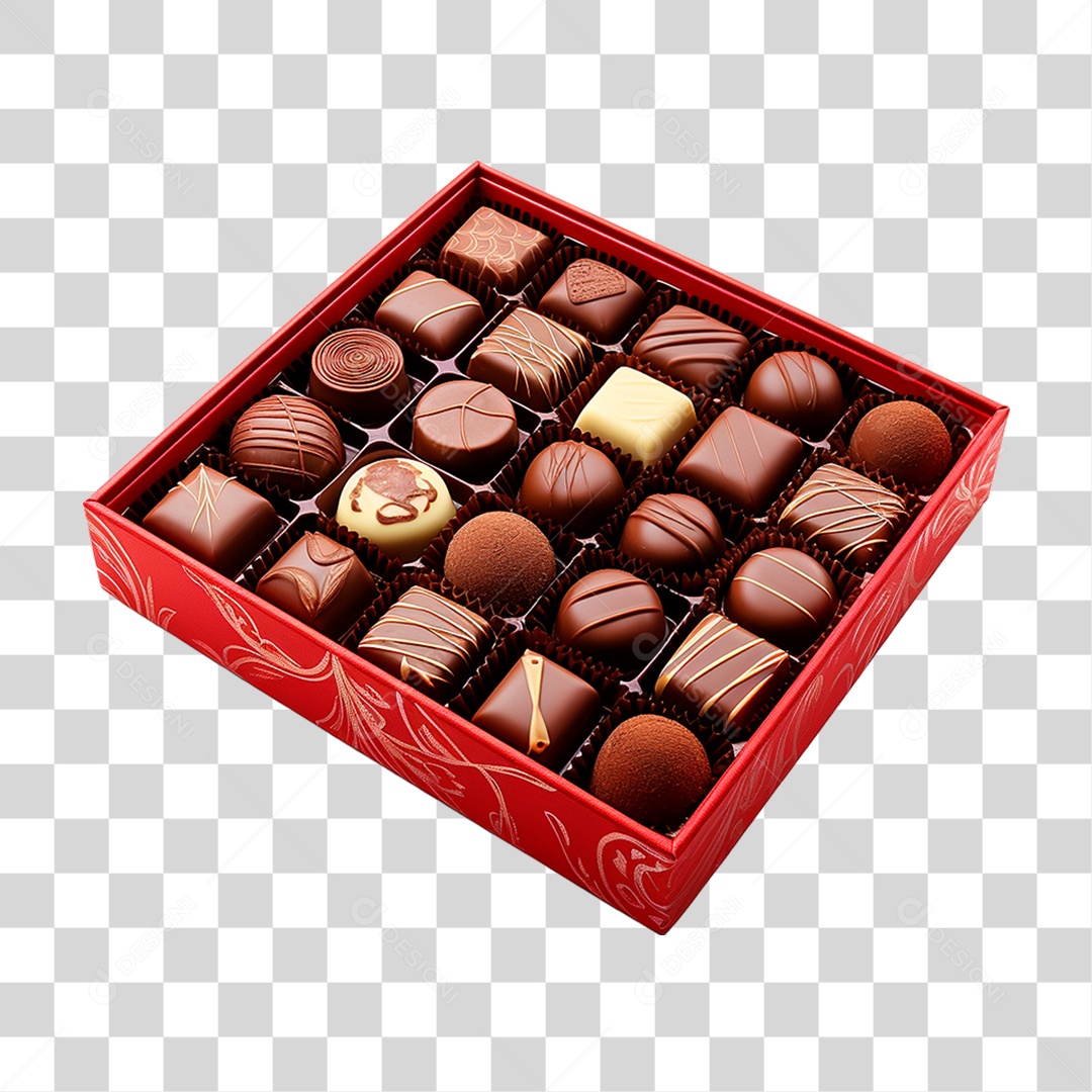 Caixa de Chocolate PNG Transparente