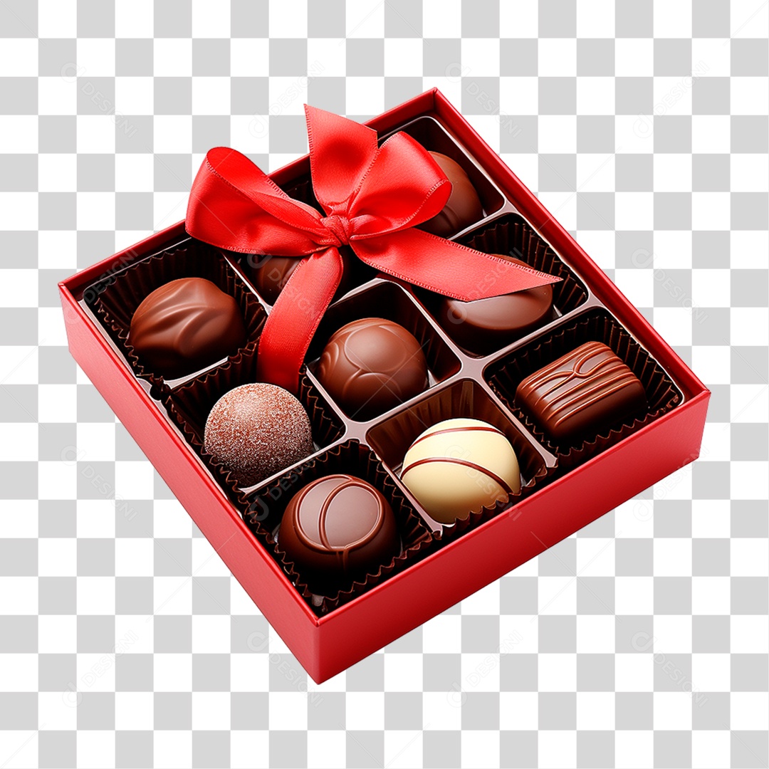 Caixa de Chocolate PNG Transparente