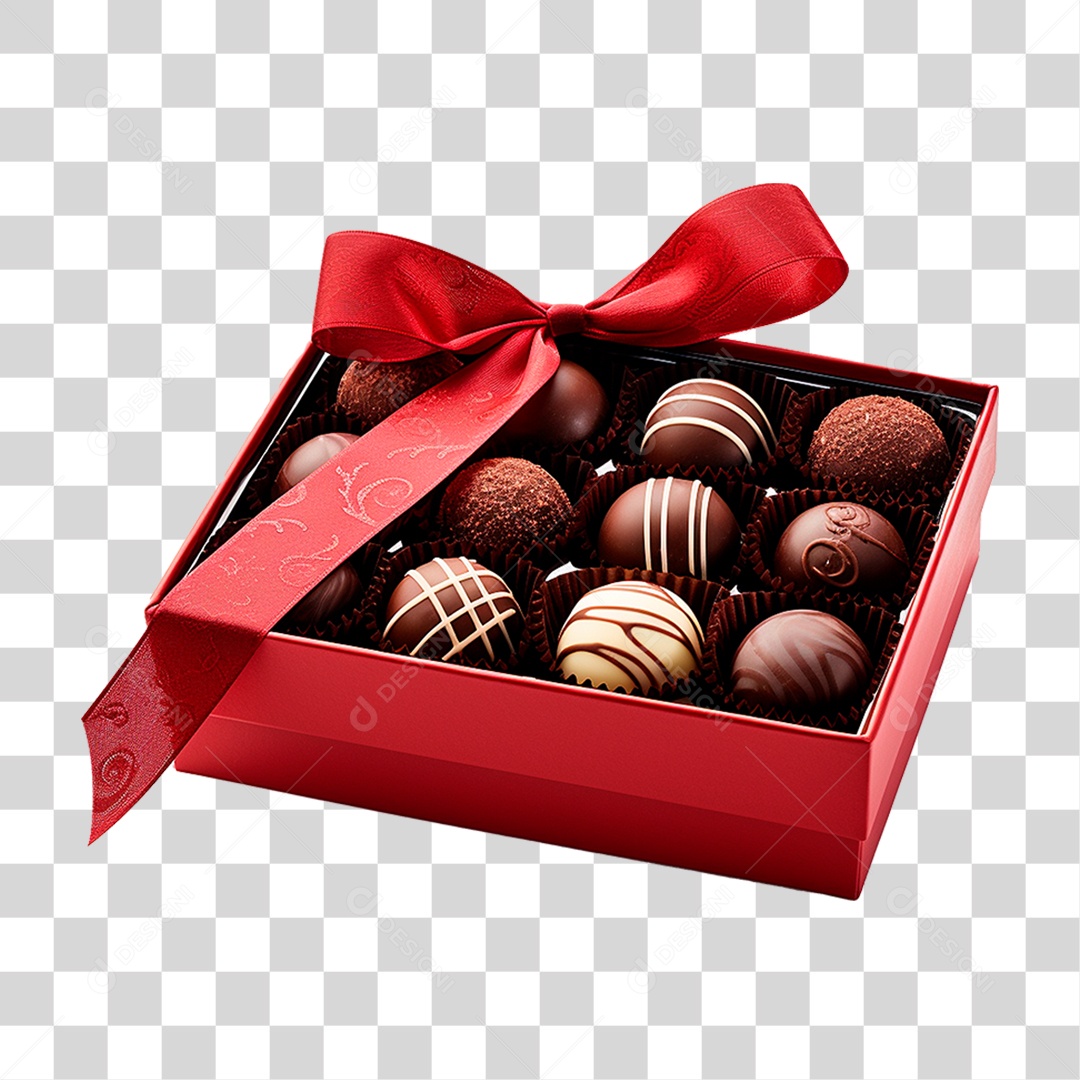 Caixa de Chocolate PNG Transparente