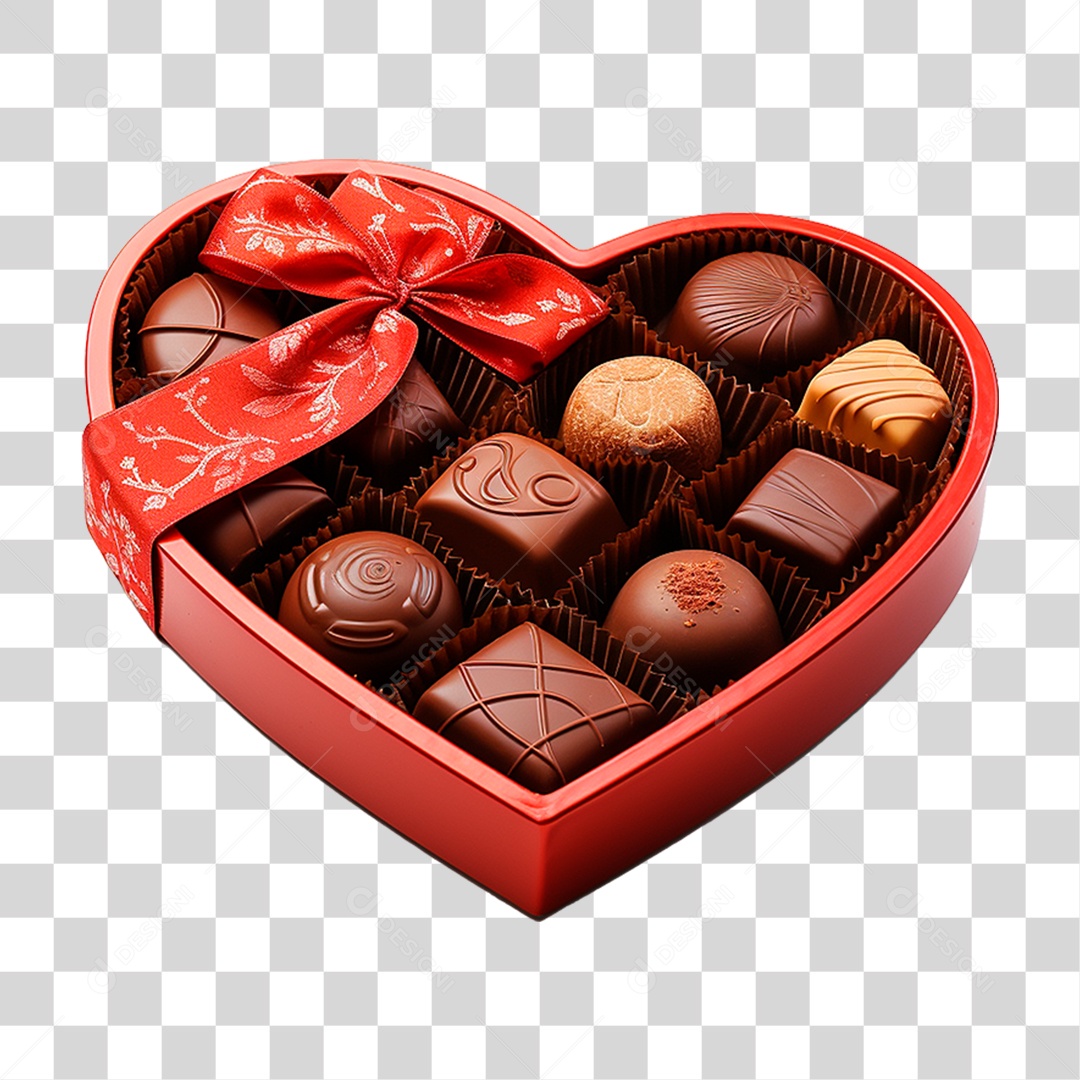 Caixa de Chocolate PNG Transparente