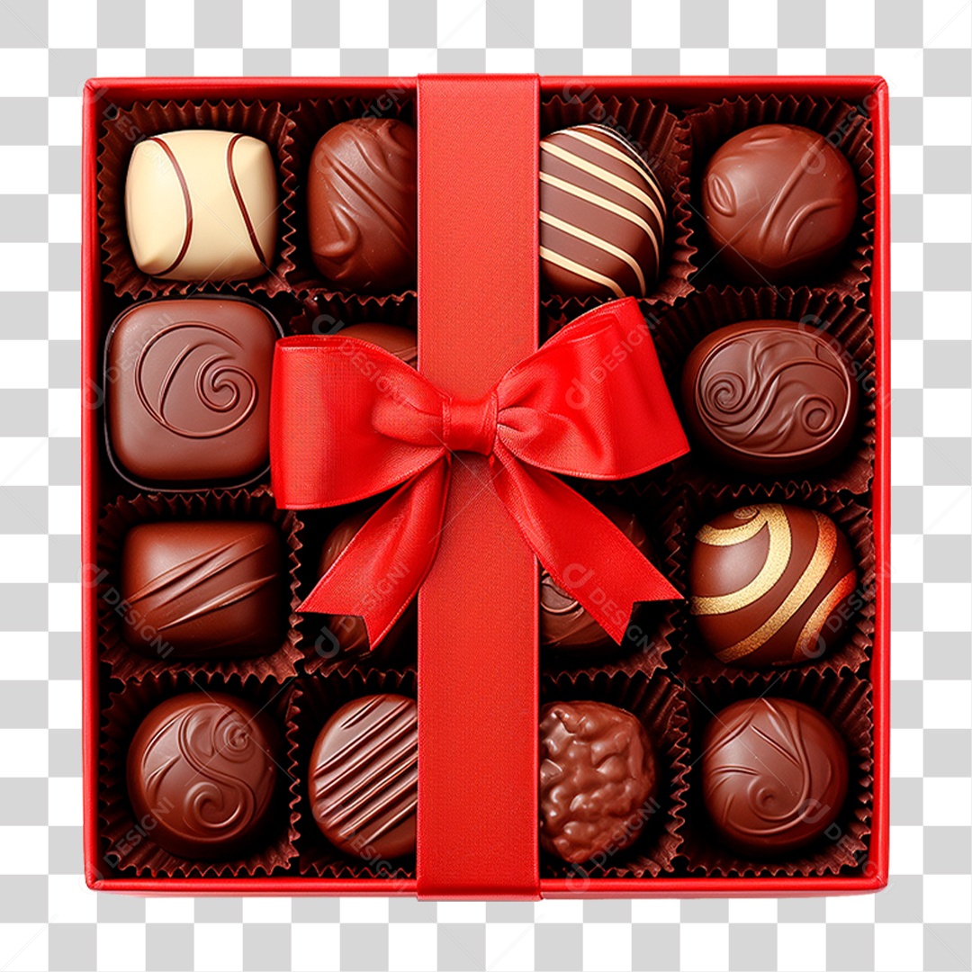 Caixa de Chocolate PNG Transparente