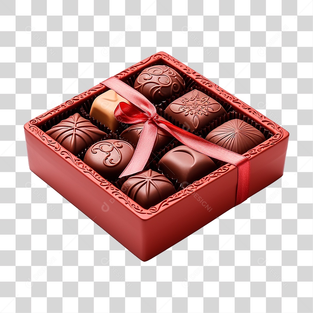 Caixa de Chocolate PNG Transparente