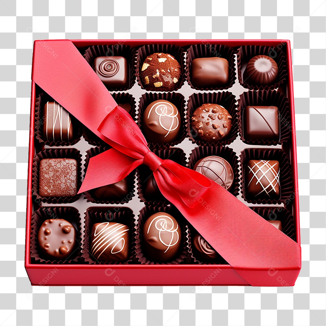 Caixa de Chocolate PNG Transparente