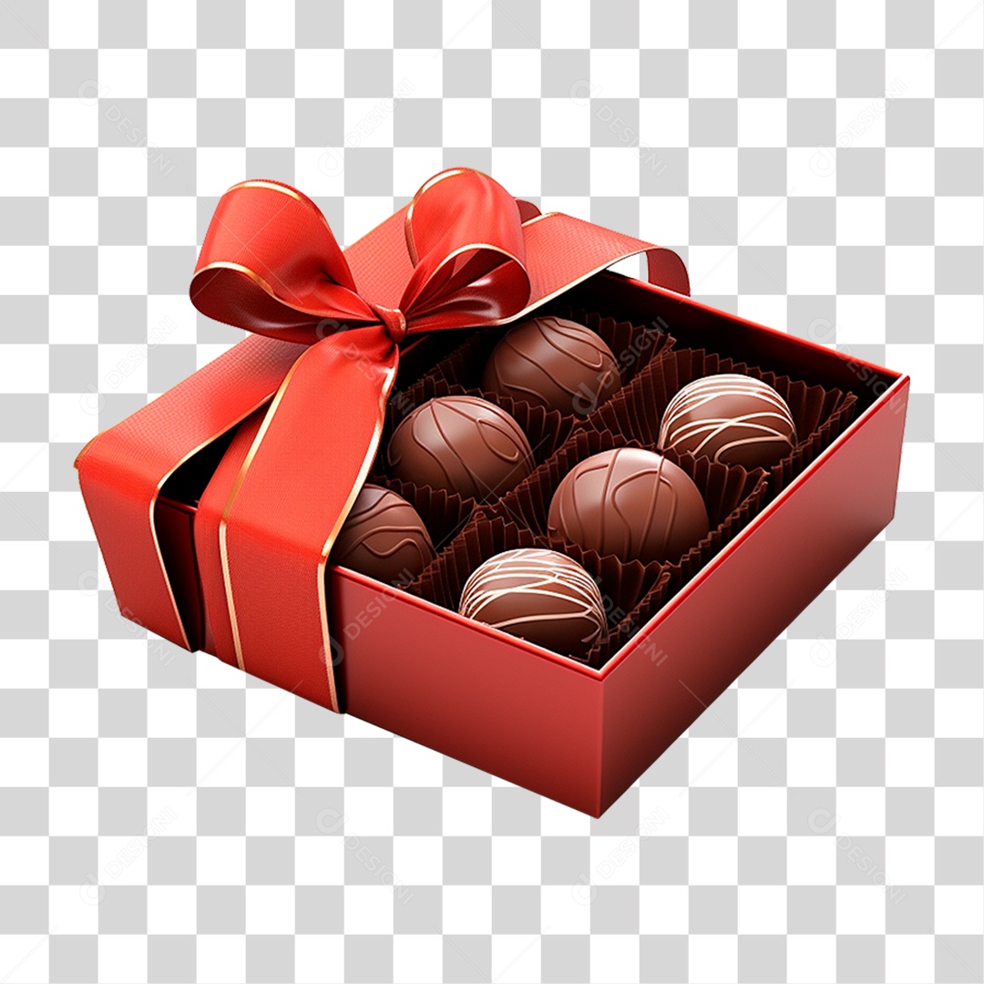 Caixa de Chocolate PNG Transparente