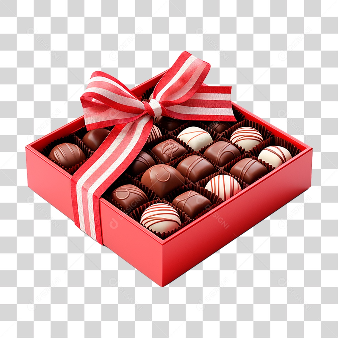 Caixa de Chocolate PNG Transparente