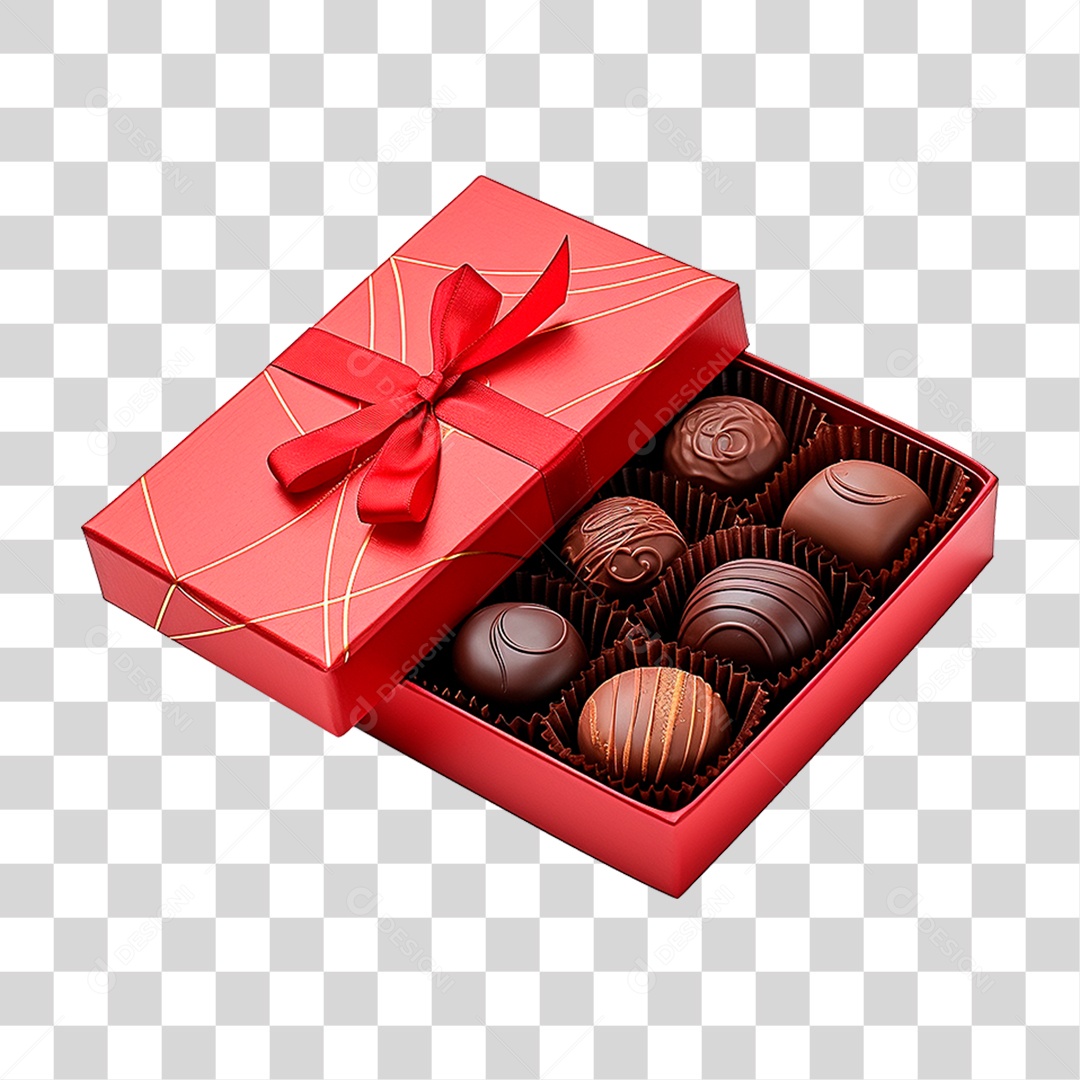 Caixa de Chocolate PNG Transparente