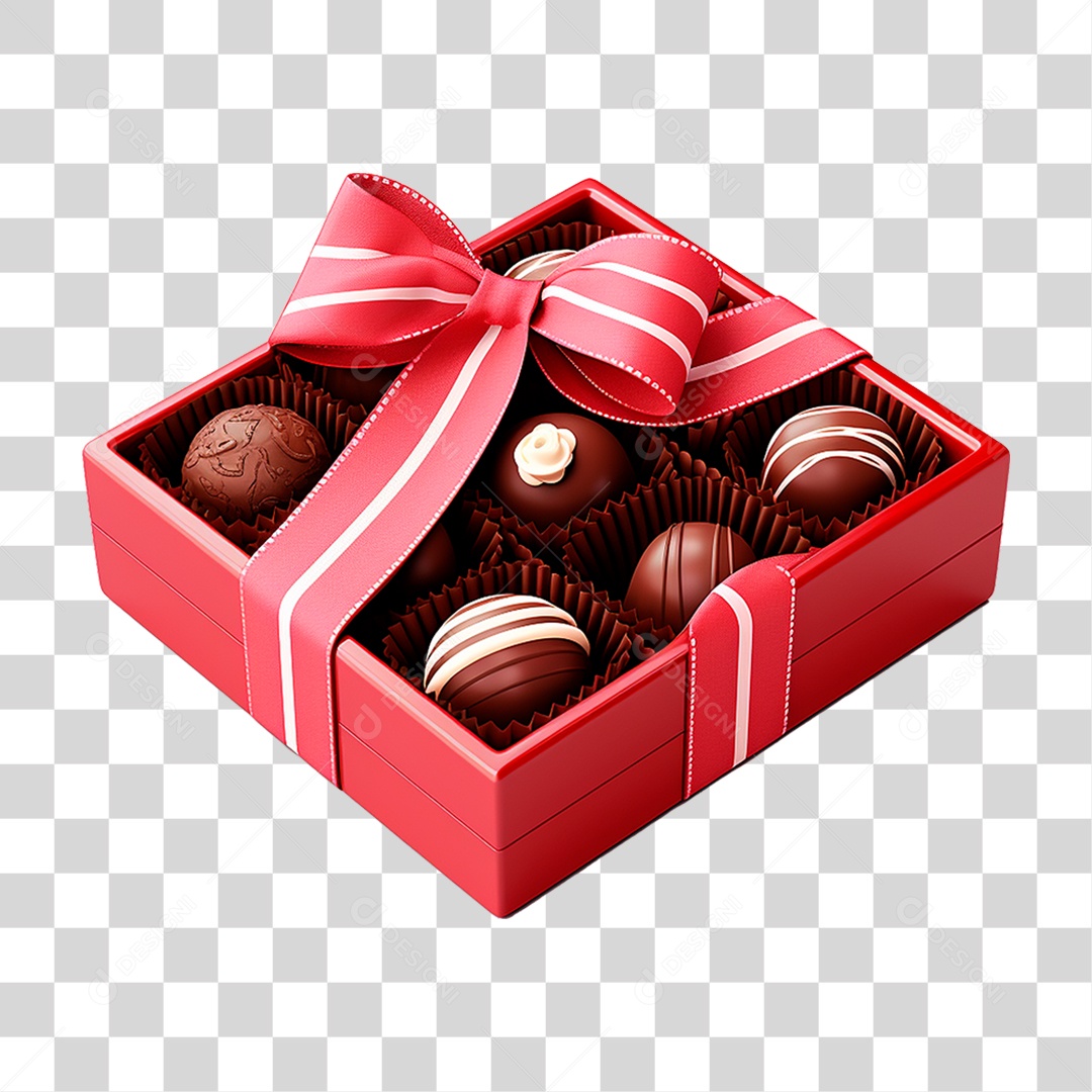 Caixa de Chocolate PNG Transparente