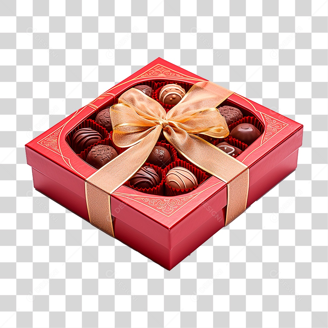 Caixa de Chocolate PNG Transparente
