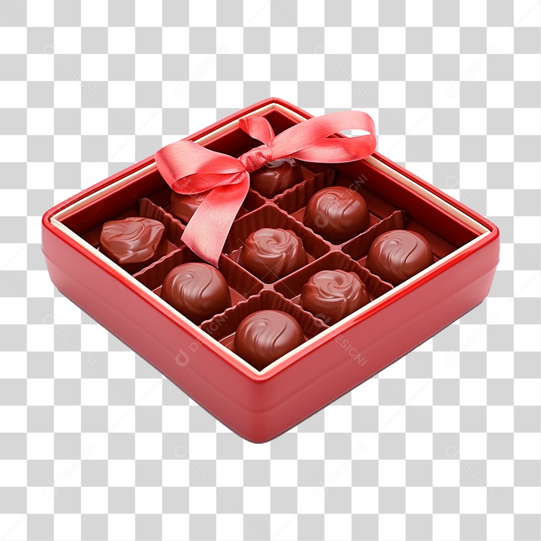 Caixa de Chocolate PNG Transparente