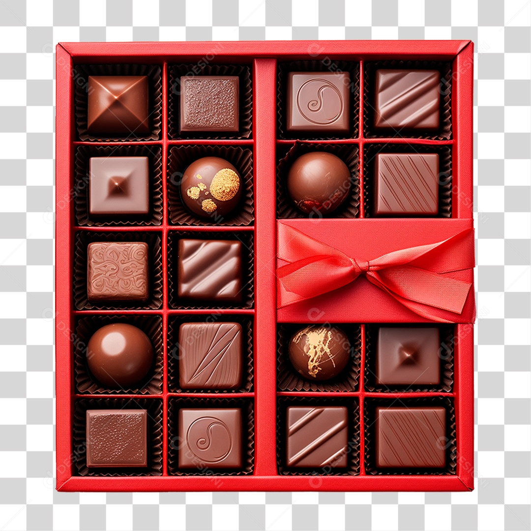 Caixa de Chocolate PNG Transparente