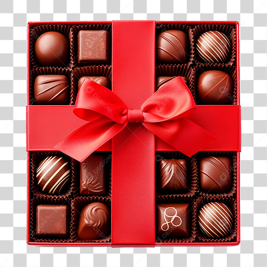 Caixa de Chocolate PNG Transparente