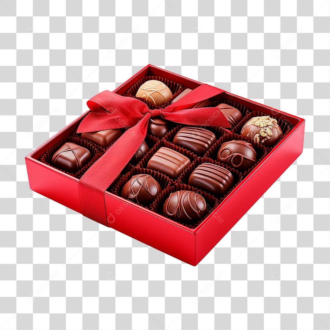 Caixa de Chocolate PNG Transparente