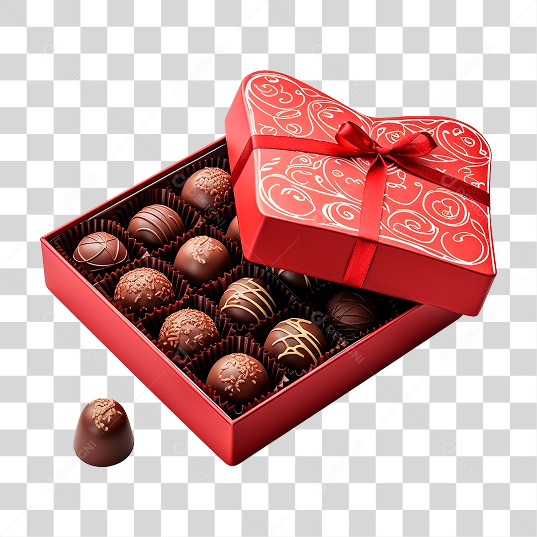 Caixa de Chocolate PNG Transparente