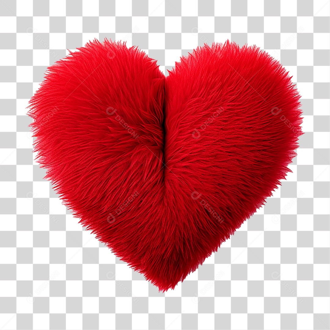 Coração de Pelúcia PNG Transparente