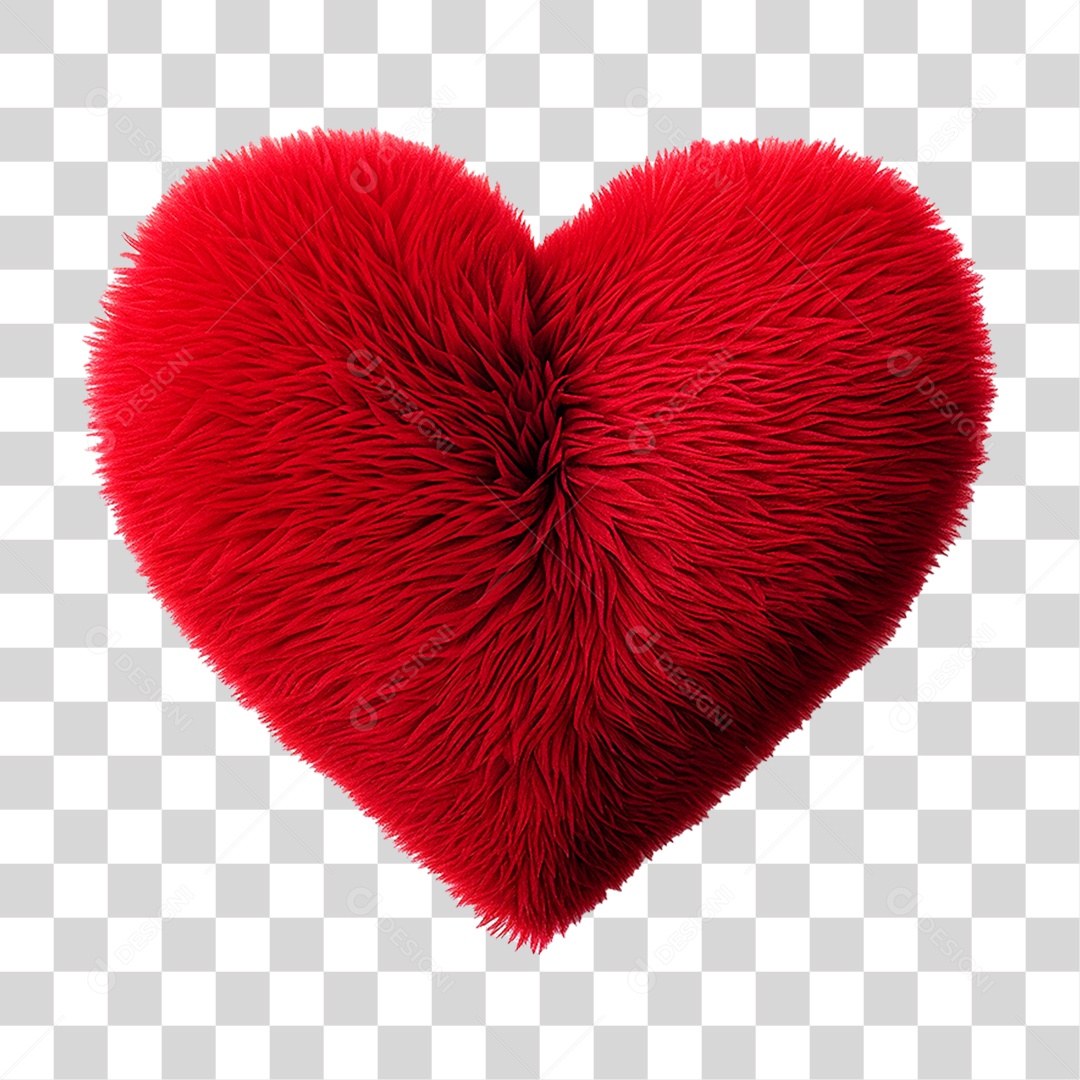 Coração de Pelúcia PNG Transparente