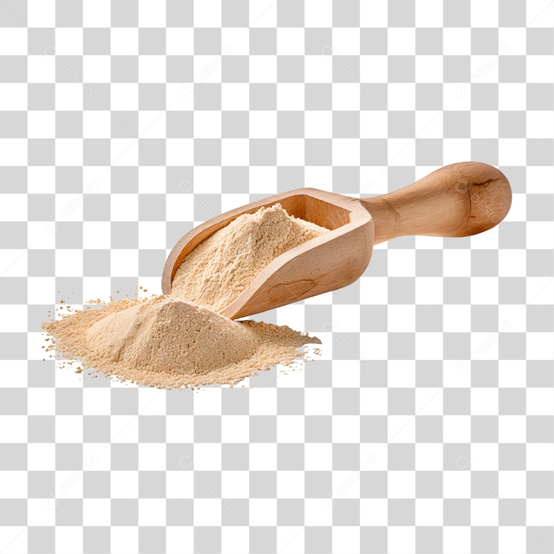Aveia em Colher de Madeira PNG Transparente