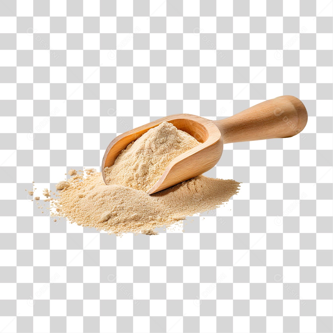 Aveia em Colher de Madeira PNG Transparente