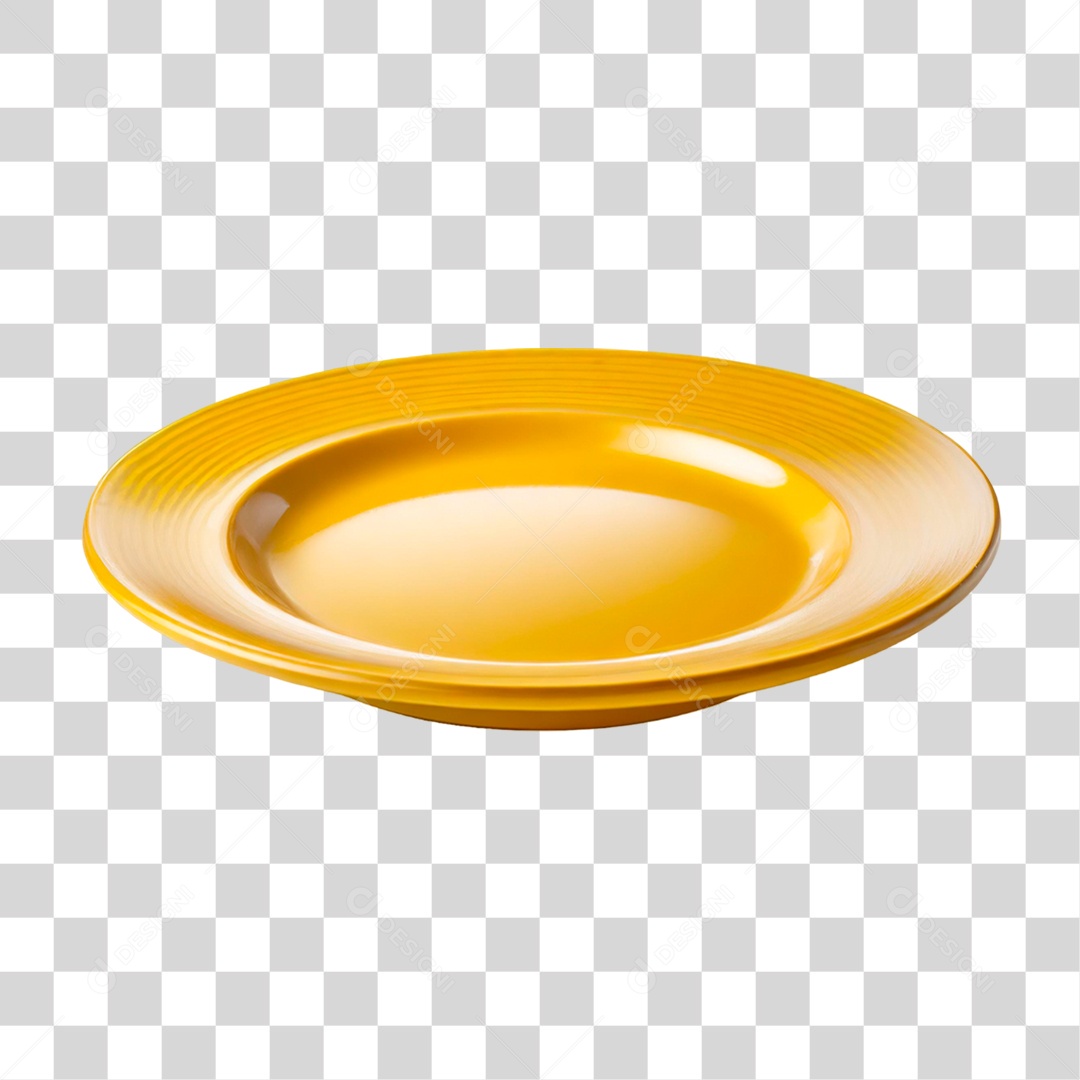 Prato Amarelo PNG Transparente