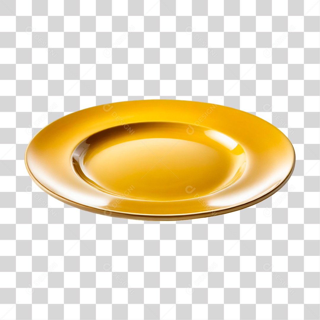 Prato Amarelo PNG Transparente