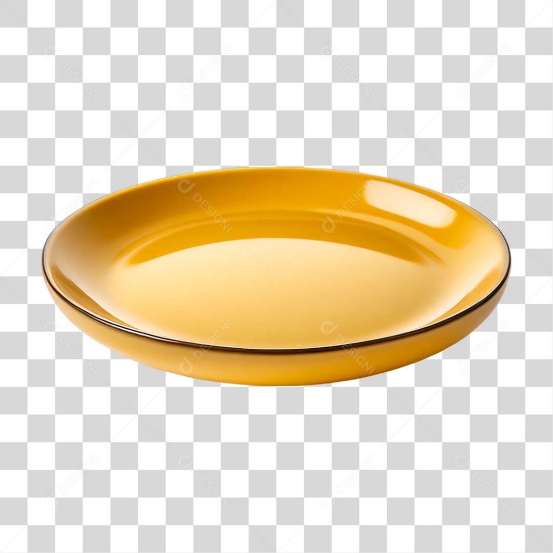 Prato Amarelo PNG Transparente