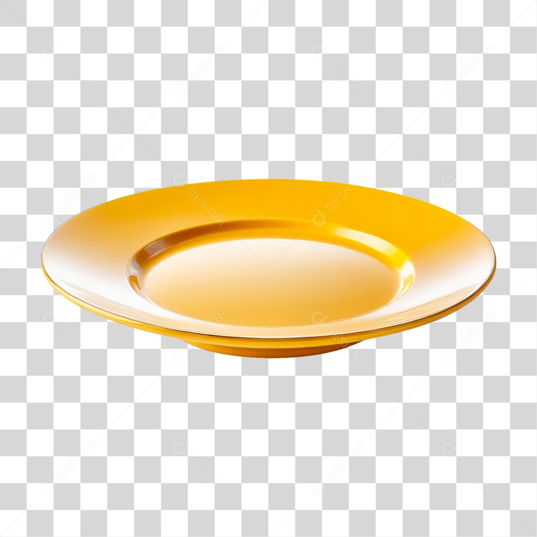 Prato Amarelo PNG Transparente
