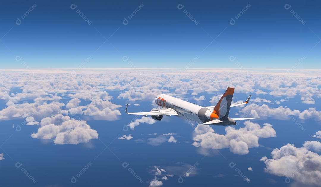 GOL Linhas Aéreas voando sobre as nuvens