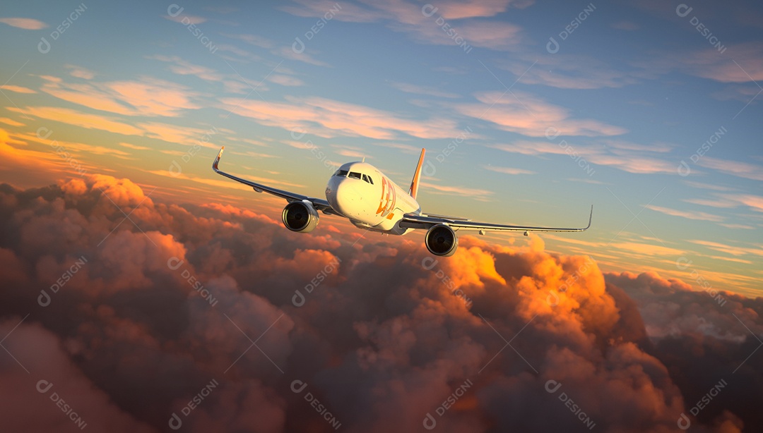 GOL Linhas Aéreas voando sobre as nuvens
