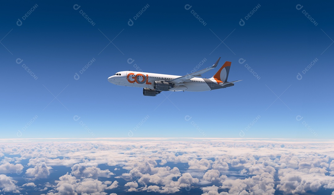 GOL Linhas Aéreas voando sobre as nuvens