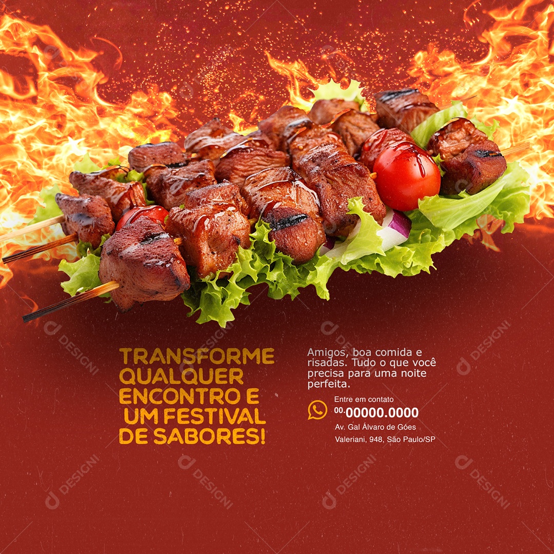 Steakhouse Transform Any Social Media Meeting Editable PSD