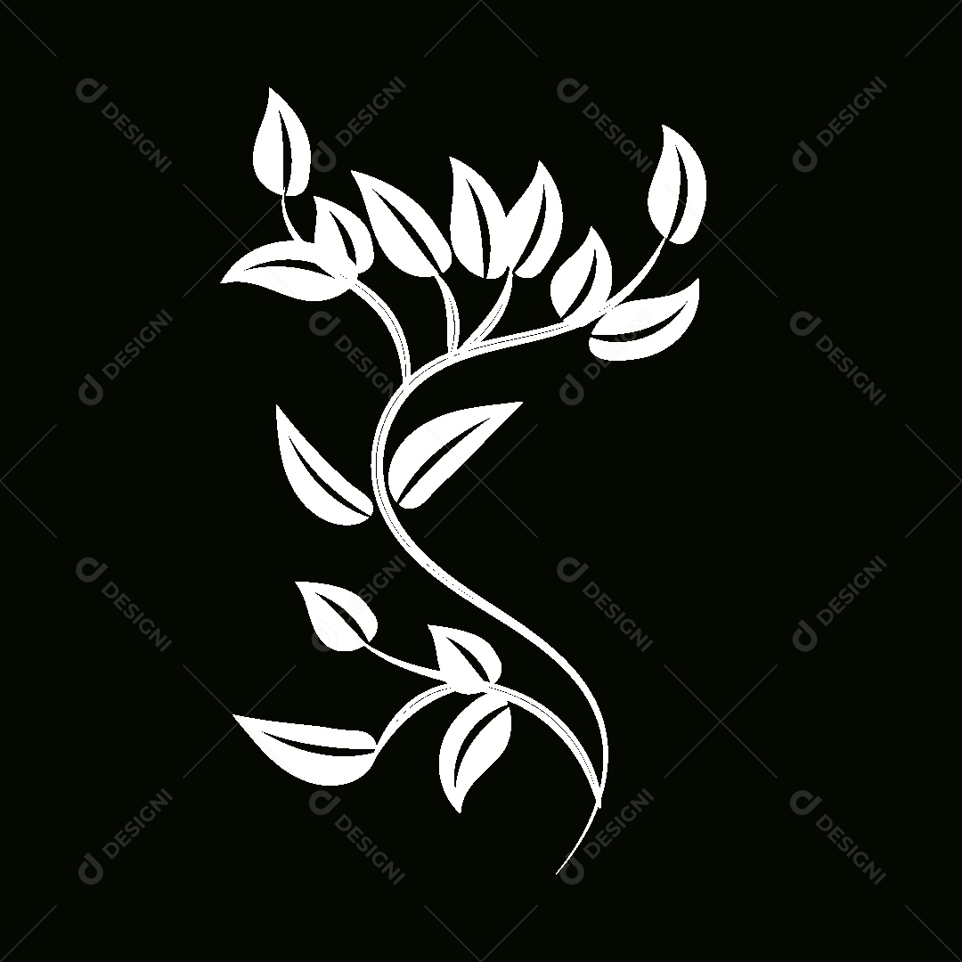 Desenhos Florais Feito a Mão Vetor EPS